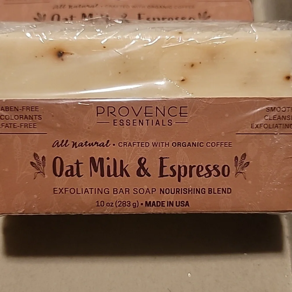 ☕️Lot of 2 Oat Milk & Espresso Exfoliating Bar Soaps w/Organic Coffee☕️